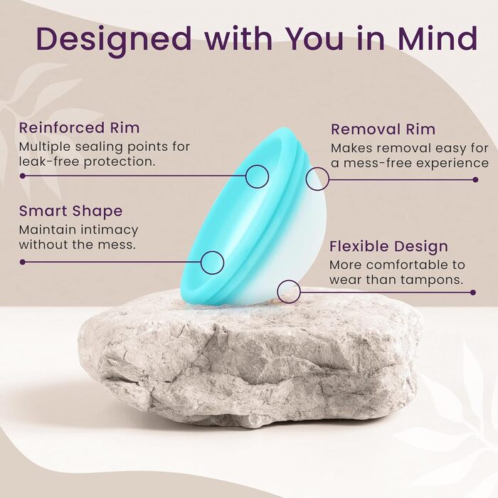 Менструальні диски Ecoblossom, багаторазові, розмір S і L, 2 шт. и