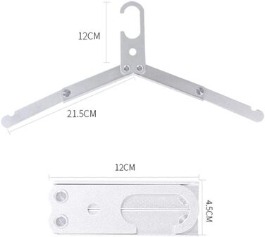 Портативна складна вішалка для пальто, вішалка з алюмінієвого сплаву, для подорожей на відкритому повітрі., 2 шт.