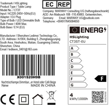 Приліжкова лампа HSLighting Touch Dimmable настільна лампа зі скляним абажуром Сенсорна лампочка з регулюванням яскравості 3 рівні яскравості регульована настільна лампа Мінімалізм для читання Абажур у вітальні Теплий скляний абажур