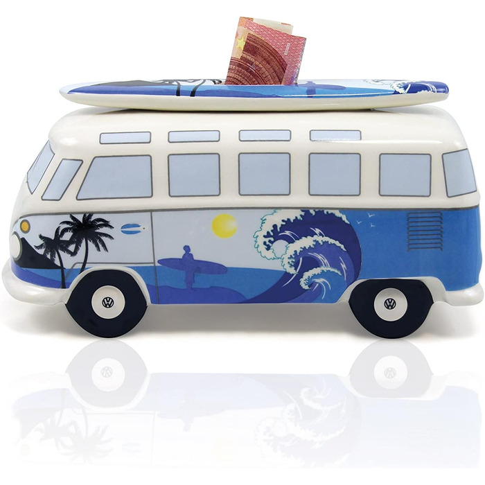 Скарбничка Volkswagen з дошкою для серфінгу в дизайні T1 Bulli Bus Samba (Surf/Blue)