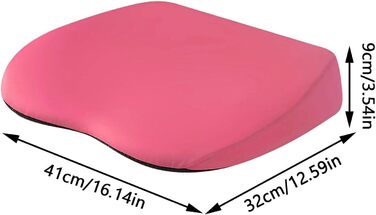 Подушка автокрісла для водіння Автомобільна подушка Подушка сидіння, нековзна подушка з піною, загартована пам'ять швидкого відскоку, знімає втому, інвалідний візок, патіо, килимок для обіднього стільця рожевий