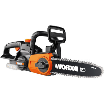 Акумуляторна ланцюгова пила WORX WG322E.9 20В - практична пила для садових та будівельних робіт - з довжиною різання 25 см та автоматичним натяжним пристроєм ланцюга 20В - полотно 25 см без акумулятора