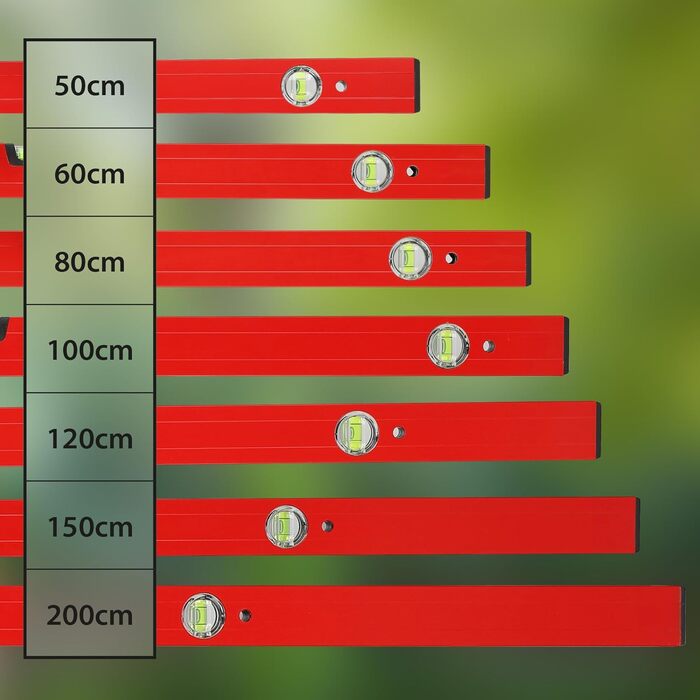 З алюмінію Red Spirit Levels Горизонтальне та вертикальне вирівнювання, 100