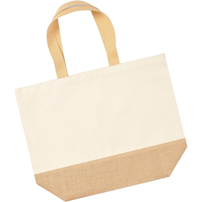 Сумка на джутовій основі Westford Mill W452 Jute Base Canvas Tote XL