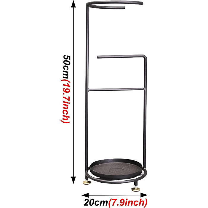 Підставка для парасольок Чорний Сучасний Організатор для входу, Тримач палиці для дому, Кафе, Офісу, Бару, Готелю, Ресторану, Кругла металева підставка для парасольок