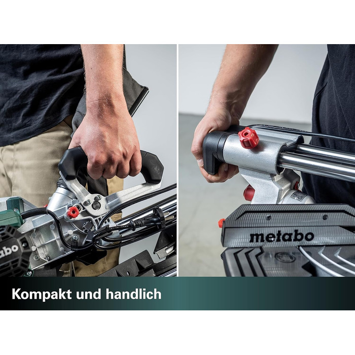 Торцювальна пила Metabo KGS 305 M - 613305000 - з лінією Precision Cut Line, пиляльним диском 305 мм і функцією протягування - довжина кабелю 2 м