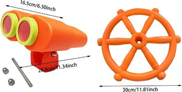 Дитяче ігрове обладнання Amagogo, деталі для піратських кораблів, кріплення для гойдалок, вуличний ігровий набір, подарунки для саду, 2 шт. и, помаранчевий
