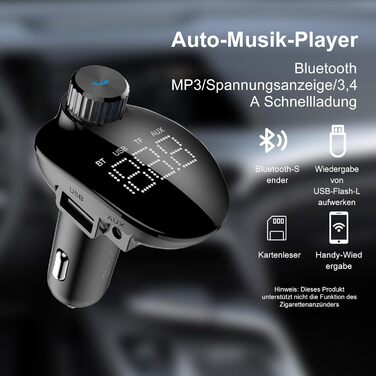 Передавач Bluetooth,Автомобільний радіоадаптер,Bluetooth-FM-передавач,Автомобільний MP3-плеєр,Радіоприймач,Подвійний USB-адаптер для автомобільної зарядки,Підтримка TF-карти/USB-накопичувача,Підтримка USB-флеш-накопичувача 32 ГБ