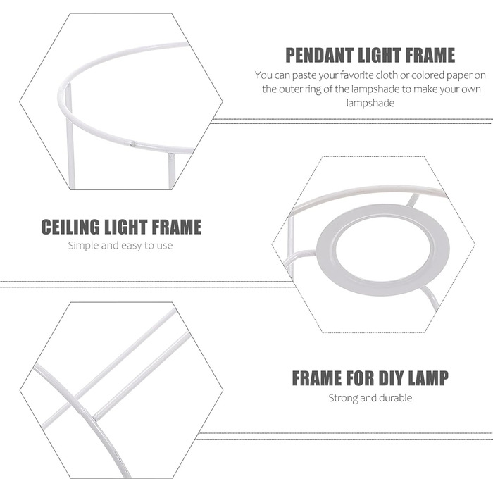 Каркас абажура Металева тканина Абажур Рама DIY Біла залізна лампа Клітка Циліндр Абажур Матеріал для виготовлення підвісного світла Люстра Приліжковий світильник Захисний чохол Аксесуари Циліндр 14 x 14 x 20 см