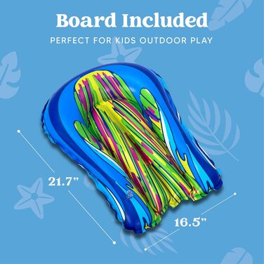 Водна гірка JOYIN 585 см х 90 см Slip and Slide з 1 бодібордом, дитяча водна гірка, літня іграшка з вбудованим розбризкувачем для садового та вуличного використання