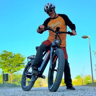 Гірський велосипед VAKOLE E Bike 26-дюймовий електричний велосипед для чоловіків, жінок, електронний велосипед з повною підвіскою зі знімним акумулятором 48В 16Ач, дальність до 75 км Fatbike