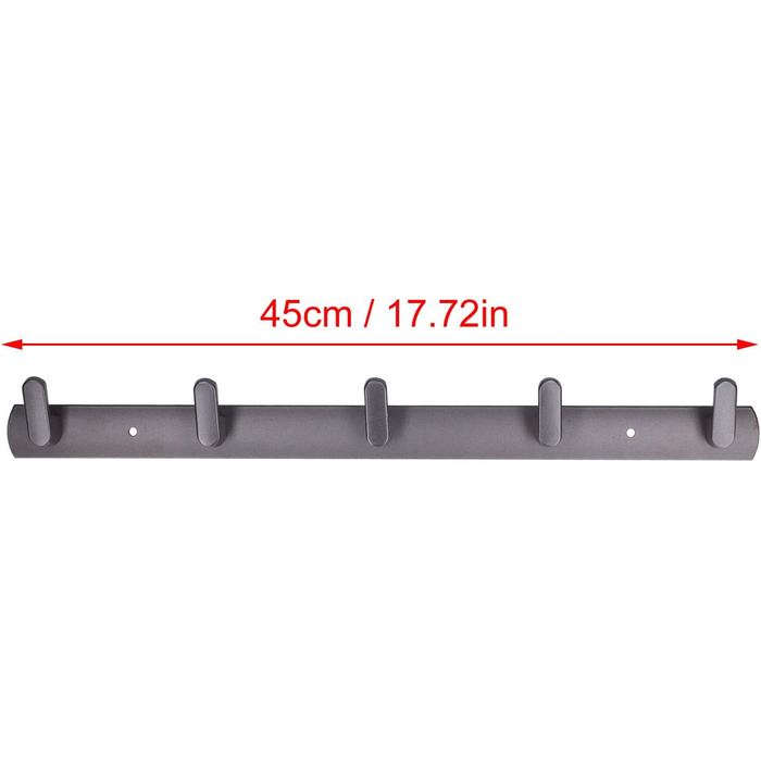 Гачок для одягу, настінний гачок для рушників з алюмінієвого сплаву, стильний гачок для ванної кімнати проти рідини для кухні, ванної, спальні, гардеробу, 45