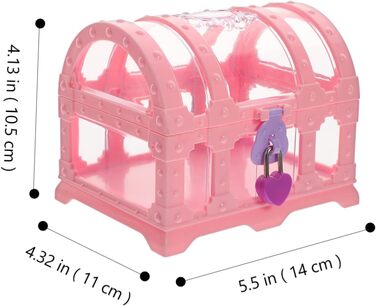 Коробка скриня зі скарбами іграшка з піратських дорогоцінних каменів іграшка для дівчаток дитяча іграшка настільна іграшка контейнер для макіяжу скриня зі скарбами з пластику подарунки пластик рожевий