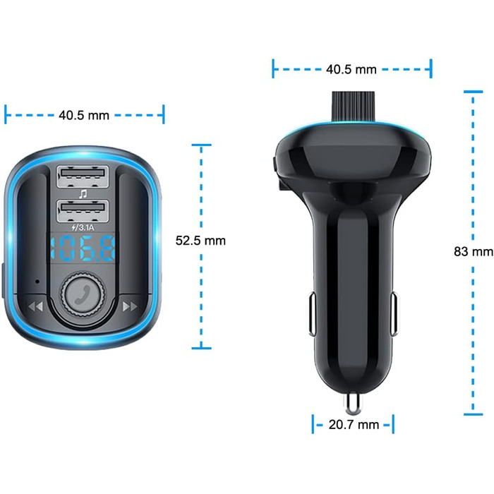 Передавач Bluetooth для автомобіля, 01 FM-