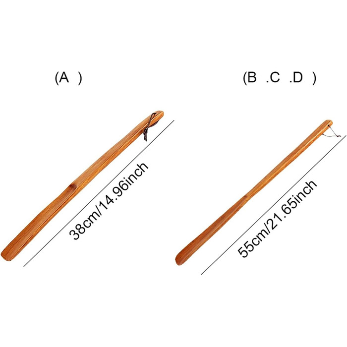 Ріжк для взуття з довгою ручкою, легко надягати та знімати, для людей похилого віку, професійний дерев'яний інструмент для взуття, петля для підвішування, портативні аксесуари для підйомника, ріжки для стоячого взуття (W-55 см), 999