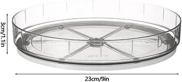 Органайзер для поворотного столу EsEico, органайзер для поворотного столу для холодильника Органайзер для косметичної косметики - обертовий лоток на 360, кухонний контейнер для зберігання скляної закуски, лоток для їжі