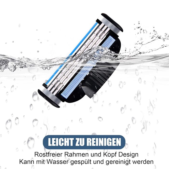 Леза для бритви, 24 шт. и змінні леза з 3-кратними лезами для чоловіків для вологої бритви, леза для бритви Безпечна бритва, леза бритви Mach3, 3