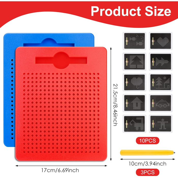 Магнітна дошка для малювання - 2 шт. и Магнітна дошка для малювання з кульками та ручкою Маленька магнітна дошка для малювання Магічна дошка для подорожей Дитяча магнітна дошка Навчальна магнітна гра Подарунки для дітей