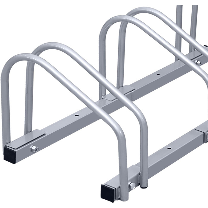 Велосипедна стійка EINFEBEN 2 Велосипеди Безпечна велосипедна стійка також для гірських велосипедів та електровелосипедів Розмір 41 * 32 * 26 см Оцинкована сталь Наземна багатоступінка Parker Bgelparker