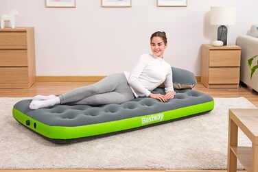 Надувне ліжко Bestway з подушкою-насосом Roll & Relax Single XL/Lo 188 x 99 x 22 см