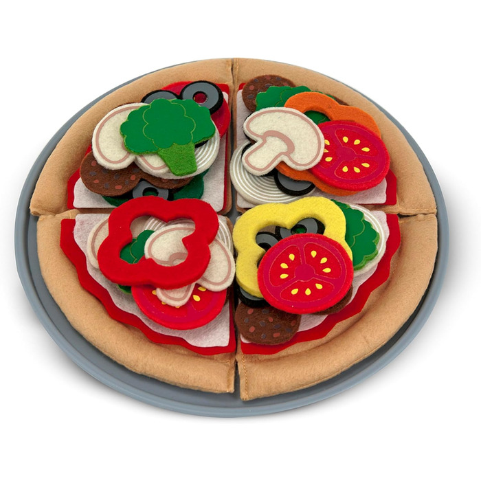 Ігровий набір Melissa & Doug Pizza Рольова гра Гра з їжею Сенсорна іграшка 3 Подарунок для хлопчиків або дівчаток