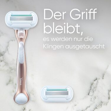 Жіноча бритва Gillette Venus Deluxe Smooth Sensitive Rose Gold, жіноча бритва 3 леза для бритви з 5-кратними лезами, бритва з алмазним покриттям 3 леза