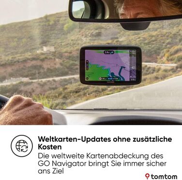 Навігаційний пристрій TomTom GO Navigator (6 дюймів, уникнення заторів завдяки TomTom Traffic, оновлення карт світу, оновлення через Wi-Fi)