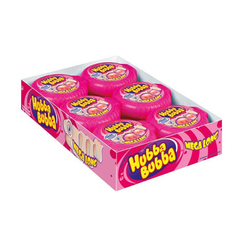 Жувальна гумка Hubba Bubba Пухирчаста стрічка Фантазійні фрукти Мега довгий рол 12 упаковок (12 x 56 г) Fancy Fruit 56 г (12 упаковок)