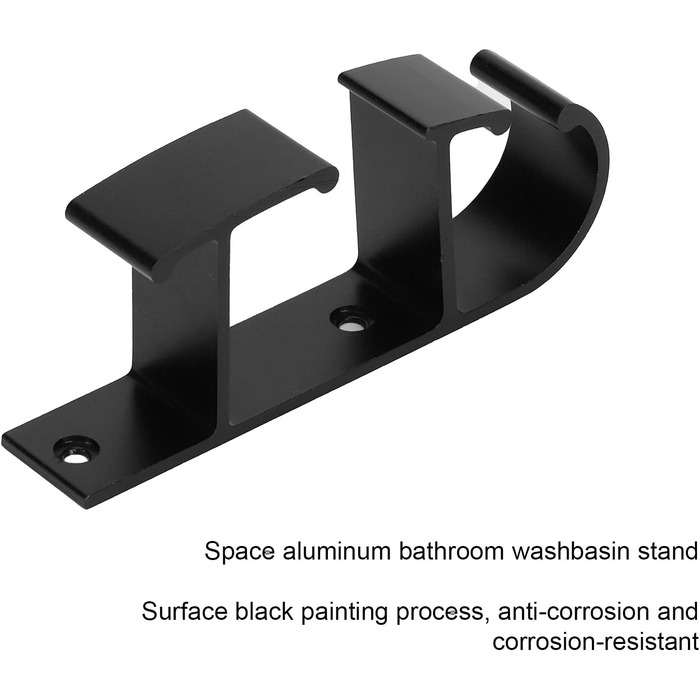 Чорний умивальник настінний умивальник Тримач для умивальника гачок Багатофункціональний умивальник настінний тримач для умивальника Ванна кімната Туалетні приналежності Аксесуари для ванної кімнати Товари для дому