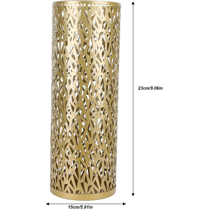 Підставка для парасольки Fockety, круглий металевий тримач для парасольки, видовбаний окремо стоячий органайзер для зберігання парасольок Органайзер для парасольки Контейнер для зберігання парасольок (GOLD) S 110x78см Gold