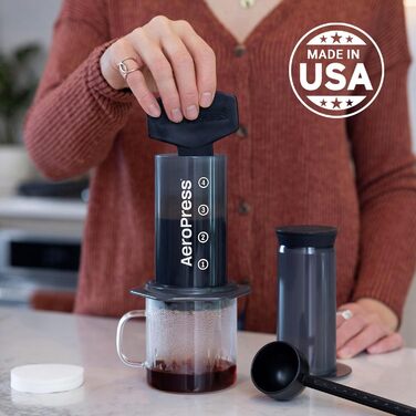 Кавоварка AeroPress A80 пластикова, 10 унцій, чорна