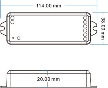 Бездротовий контролер TUYA 5in1 SC/CCT/RGB/RGB-WW/RGB-CCT 12-24V для затемнення, WiFi 2.4G (контролер 5в1) - підходить для розумного будинку