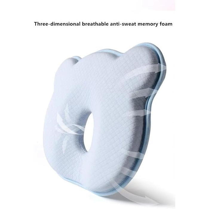 Ортопедична дитяча подушка Baby Pillow Against Flat Head Дитяча подушка Memory Foam для новонароджених 0-12 місяців, Подушка проти деформації голови Baby