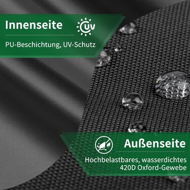 Місна садова лавка чохол водонепроникний, чохол садової лавки зимостійкий 420D Оксфордська тканина, вітрозахисний, стійкий до сонячних променів і світла, для відкритих патіо-лавки 163x66x63/89см, 2/3/4-