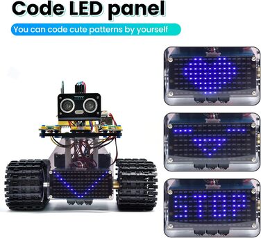 Сумісний із Arduino IDE, електронний програмований STEM Robot DIY Kit, Навчіться кодувати за допомогою Scratch/Arduino для дорослих підлітків