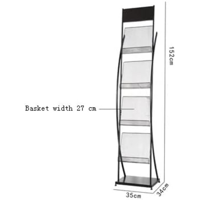 Сучасний окремо стоячий журнал, підлоговий стелаж для журналів, презентаційний стелаж, газетний стелаж, стелаж для журналів, реклама, вертикальний стелаж для зберігання, стелаж для журналів, окремо стоячий журнал, 1004