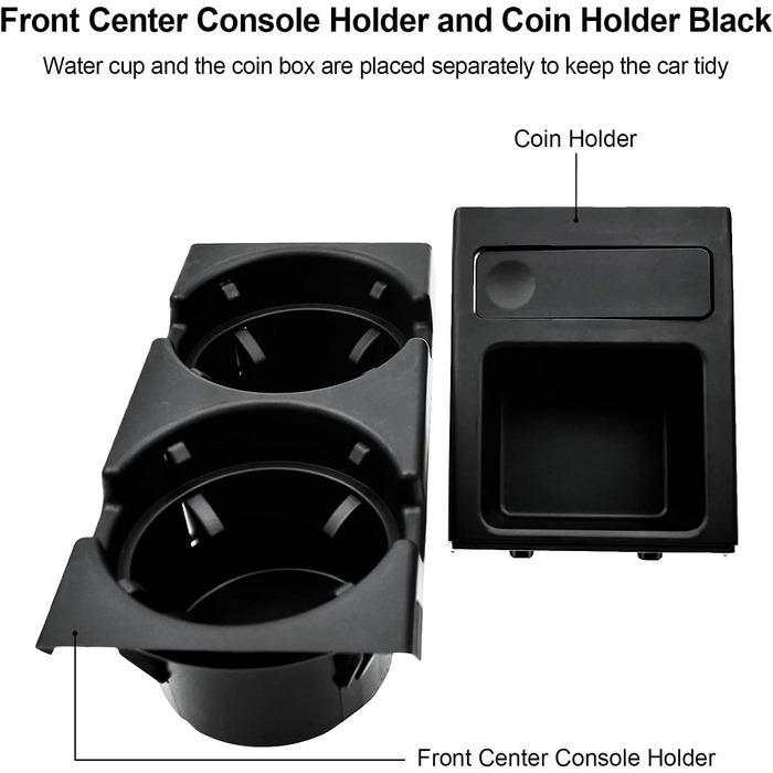 Підстаканник Geloo E46 для центральної консолі підставка для чашки подвійна підставка для чашки монетниця 51168217953 для B-M-W E46 3 серії E46 316i 318d 318i 320d 320i 323i 325i 325xi 328i 330d 330i M3 Black