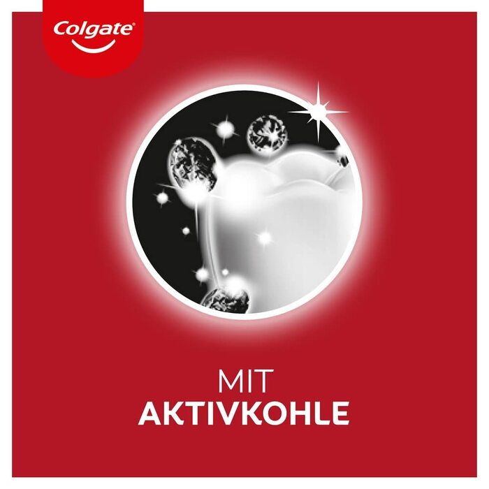 Зубна паста Colgate Max White Charcoal 4x75мл - зубна паста з активованим вугіллям, видаляє до 100 поверхневого знебарвлення