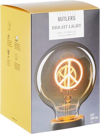 Світлодіодна лампочка Butlers Bright Light Знак миру