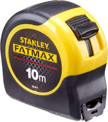 Рулетка Stanley FatMax Blade Armor (довжина 10 м, фіксатор, автоматичне перемотування, затискач для ременя, DynaGrip) 0-33-811