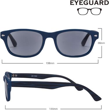 Сонцезахисні окуляри для читання EYEGUARD, 3 упаковки, захист від UV400, вуличний сонцезахисний зчитувач, без плоскування, класичний стиль, окуляри для читання для жінок і чоловіків зі збільшенням 2.5 (упаковка з 3 шт. )