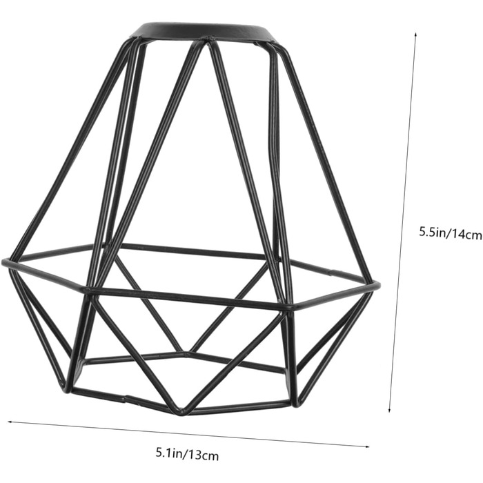 И Ротанговий абажур Плетений металевий абажур Залізний кронштейн Ротанговий абажур Лампа з залізного дроту Лампа в клітку 14x13смx3 шт. Чорнийx3 шт., 3 шт.