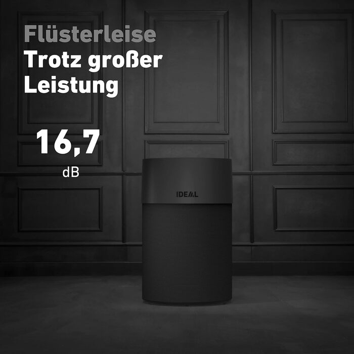 Очищувач повітря AP40 PRO Black Edition до 50 м Зроблено в Німеччині Фільтр HEPA та фільтр з активованого вугілля, CADR 434 м/год, ефективність фільтра 99,99