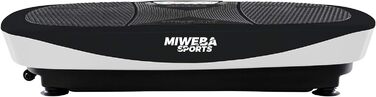 Вібраційна пластина Miweba Sports Fitness 3D MV200 Гарантія 3 роки - 400 Вт - 3D-тренування - Пульт дистанційного керування - Bluetooth - Ремінці для тренувань - Схуднення - Спалювач жиру - Обладнання для домашнього фітнесу Чорний