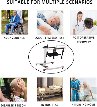 Крісло для перенесення пацієнтів, портативне крісло для перенесення пацієнта для дому, крісло для перенесення, інвалідні візки для ванної кімнати, підйомник для пацієнта додому, багатофункціональне транспортне крісло для душу для літніх чоловіків