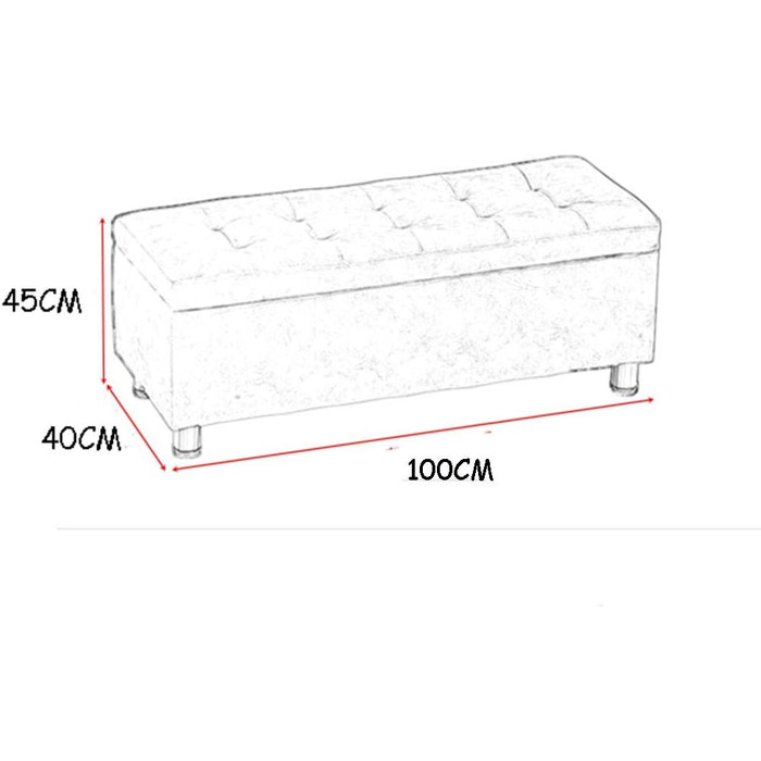 Лавка з місцем для зберігання, для взуття та одягу, багатофункціональна, з ящиком для зберігання одягу, прямокутна, лавка для взуття та сидіння L-100 White