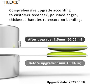 Мірні чашки TILUCK і набір мірних ложок, нержавіюча сталь, 5 мірних чашок і 6 двосторонніх магнітних мірних ложок у комплекті