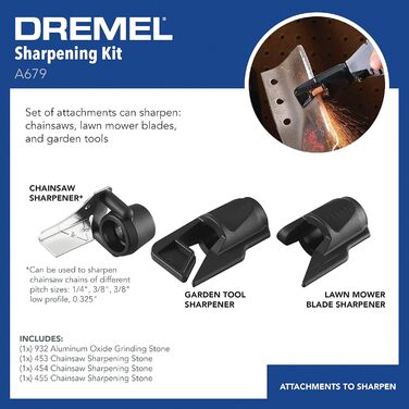 Набір для заточування садового інструменту Dremel A679-02 Набір для кріплення