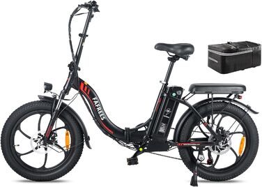 Електричний велосипед ebike складний велосипед 20 дюймів, міський електронний велосипед 36V 16AH акумулятор, дальність до 60-130 км, 250W fatbike 7S, електронний велосипед 25 км / год, педальний складний велосипед ebike чоловіки жінки чорний, 20