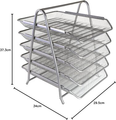 Невідомий 5TT-SLV 5-ярусний лоток для літер зі сріблястої дротяної сітки, 5TT SILVER, 5 ярус Silver 5 ярус